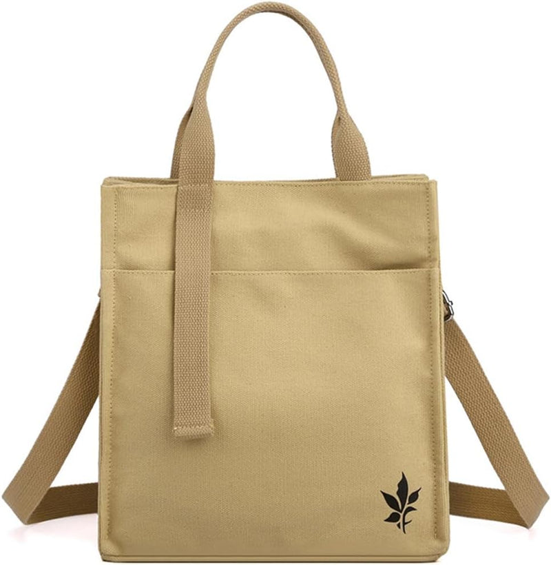 CORIOS Canvas Schultertasche Damen Handtasche Casual Umhängetasche Henkeltasche Mittlere Kapazität T