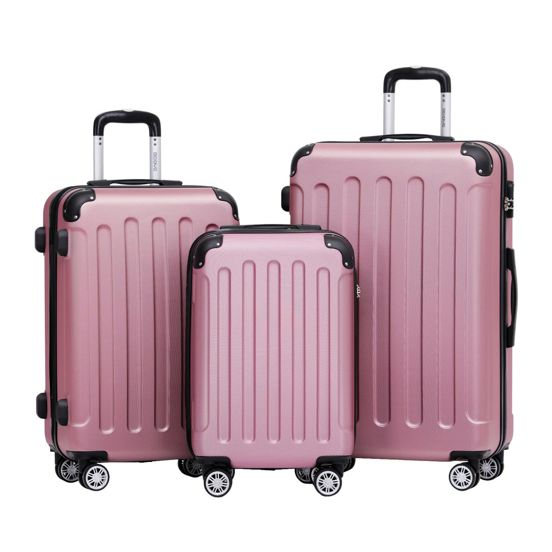 BEIBYE 2045 Zwillingsrollen 3tlg. Reisekoffer Koffer Kofferset Trolleys Hartschale in 14 Farben (Pri