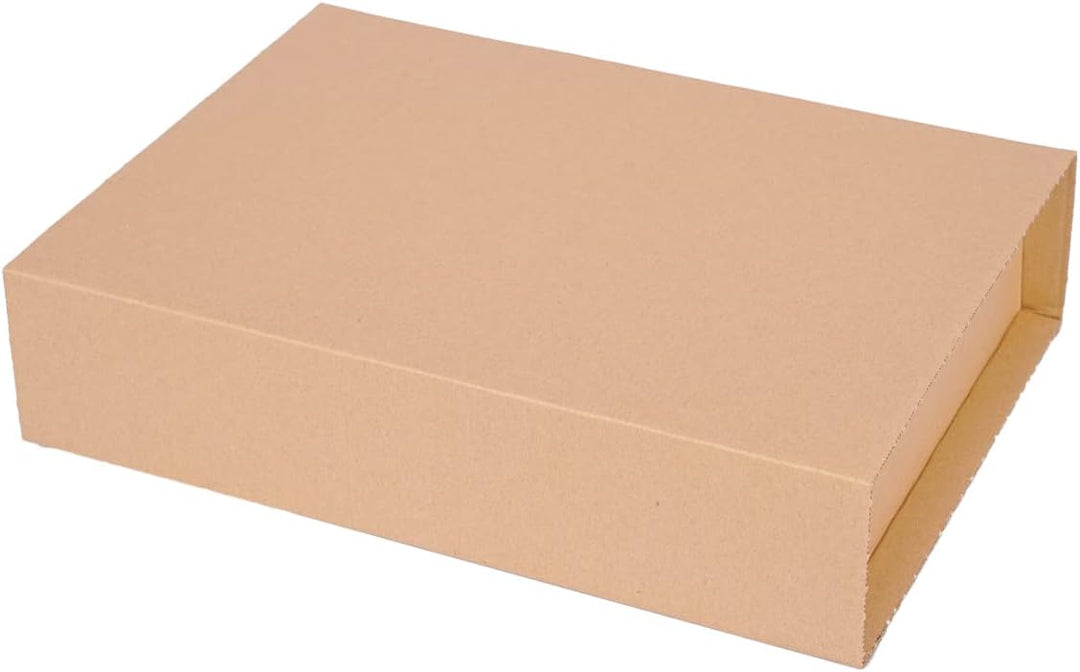 250 Stück | Buchverpackung DIN A3 selbstklebend in Braun | 430x310x10-60 mm - Wickelverpackung BV-5,