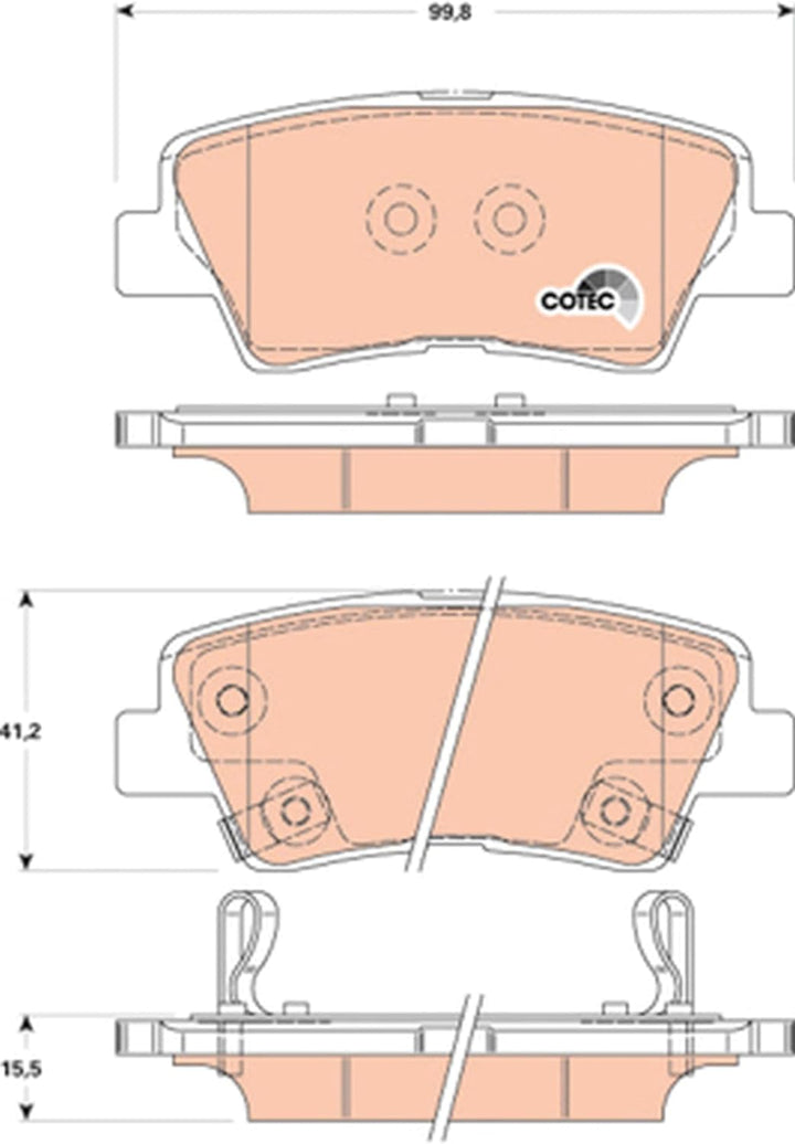 TRW GDB3494 Bremsbelag - (4-teilig)