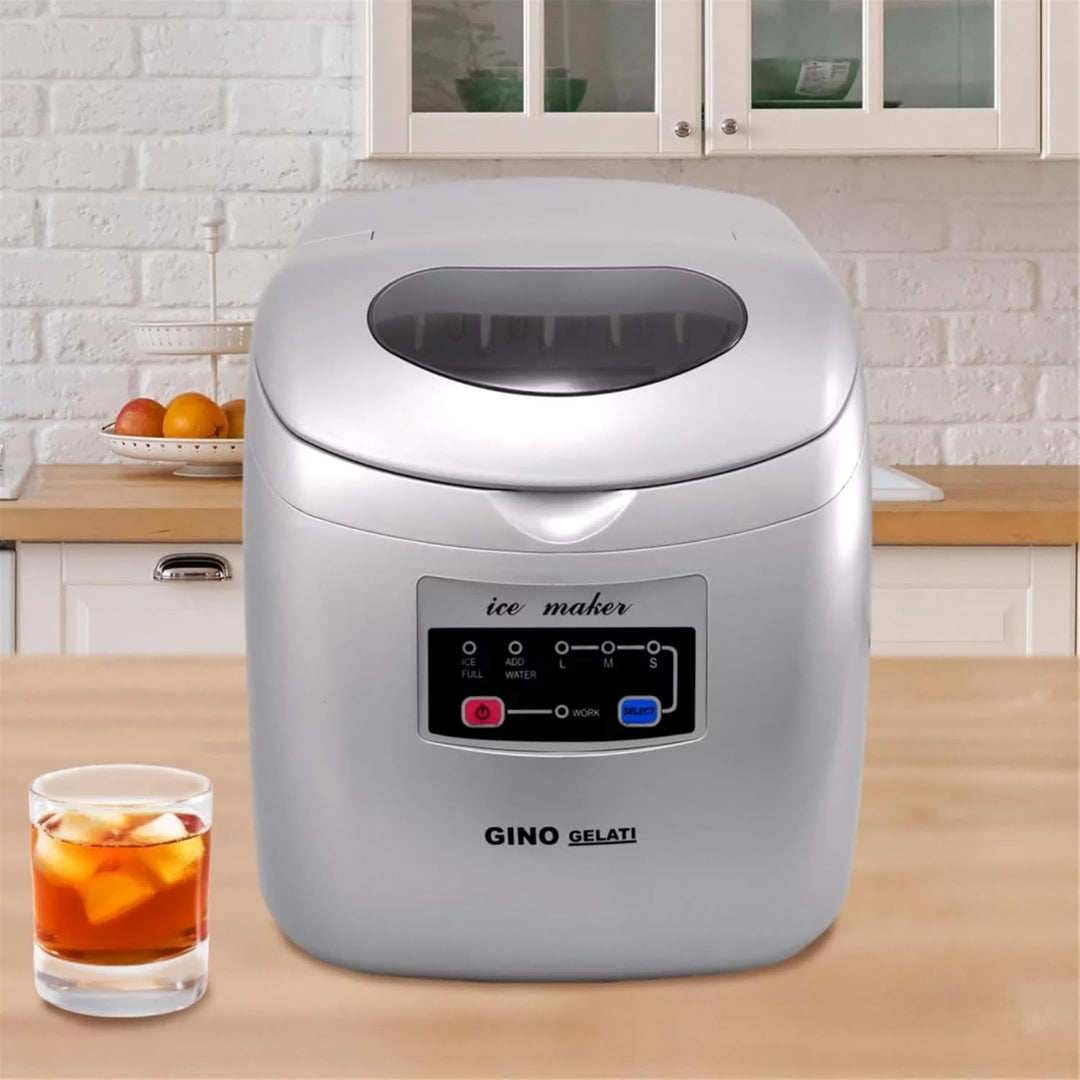 Syntrox Eiswürfelmaschine Grilexa (LED + 15kg / 24h Eiswürfel), Einfache Bedienung, Schnelle Eiswürf
