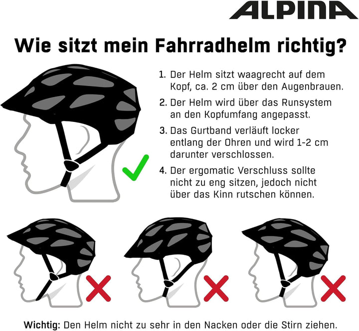 Alpina HAARLEM - Robuster, sicherer und Individuell Anpassbarer & Leichter Urban Fahrradhelm Für Erw