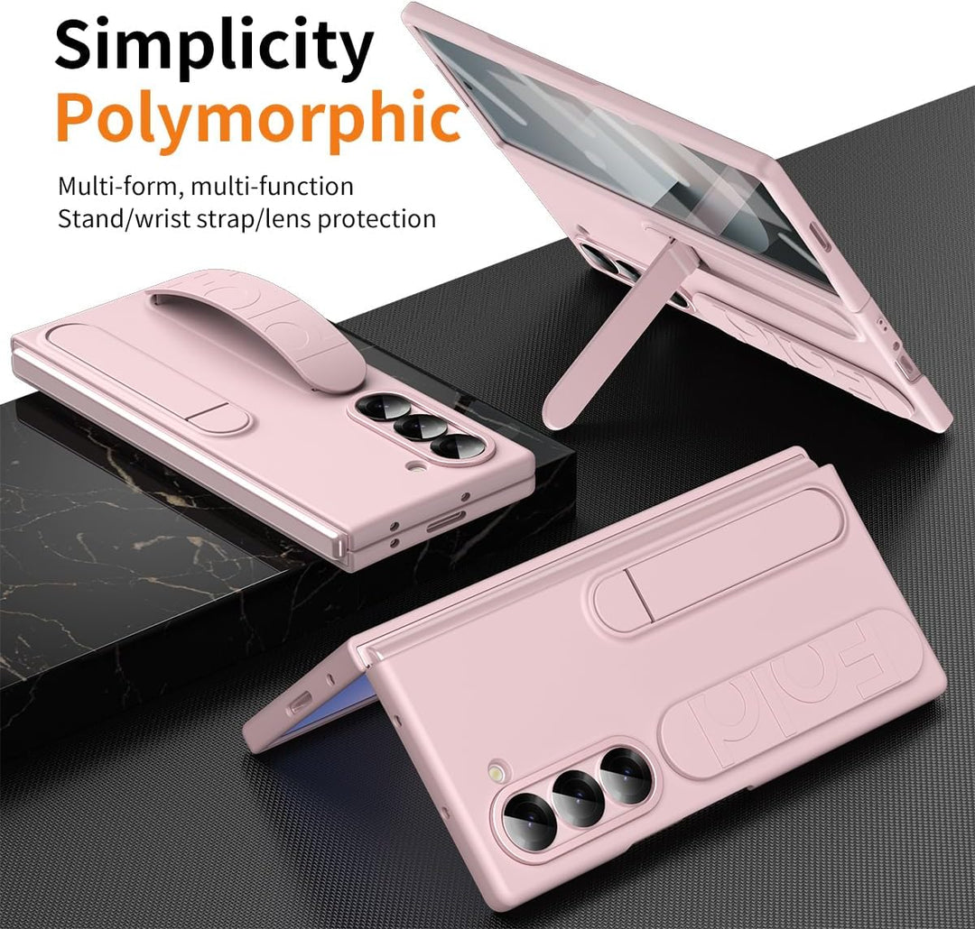 NINKI für Samsung Galaxy Z Fold 6 Hülle mit Displayschutz Samsung fold 6 Hülle mit Handschlaufe Gala