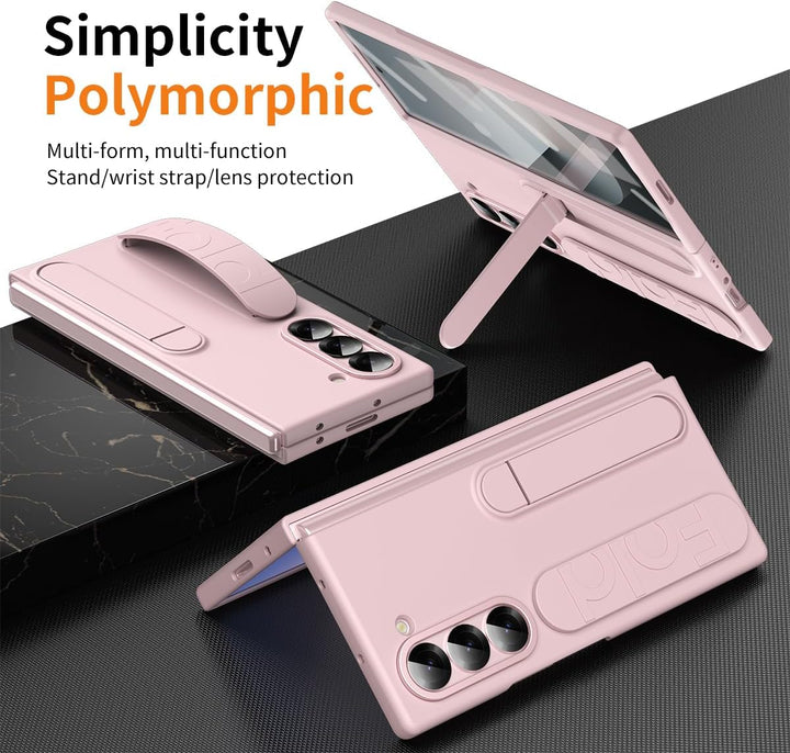 NINKI für Samsung Galaxy Z Fold 6 Hülle mit Displayschutz Samsung fold 6 Hülle mit Handschlaufe Gala