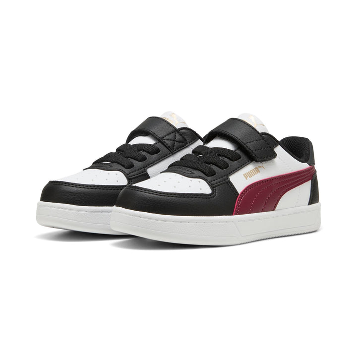 PUMA Unisex Kinder Caven 2.0 Ac+ Ps Sneaker 28 EU Puma Black Team Regal Red Puma White, 28 EU Puma B