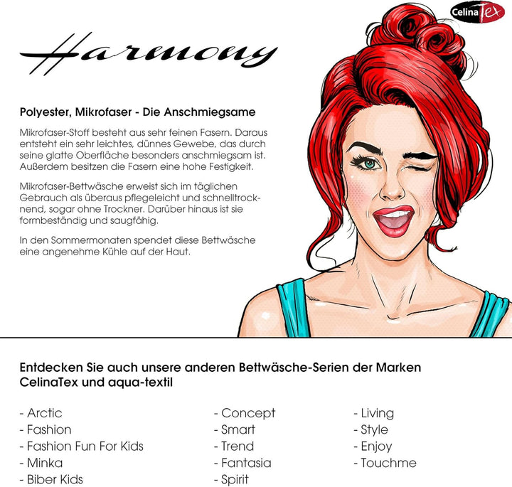 CelinaTex Harmony Bettwäsche 200 x 200 cm Mikrofaser Bettbezug Alisa Kariert Orange Braun Schwarz 20