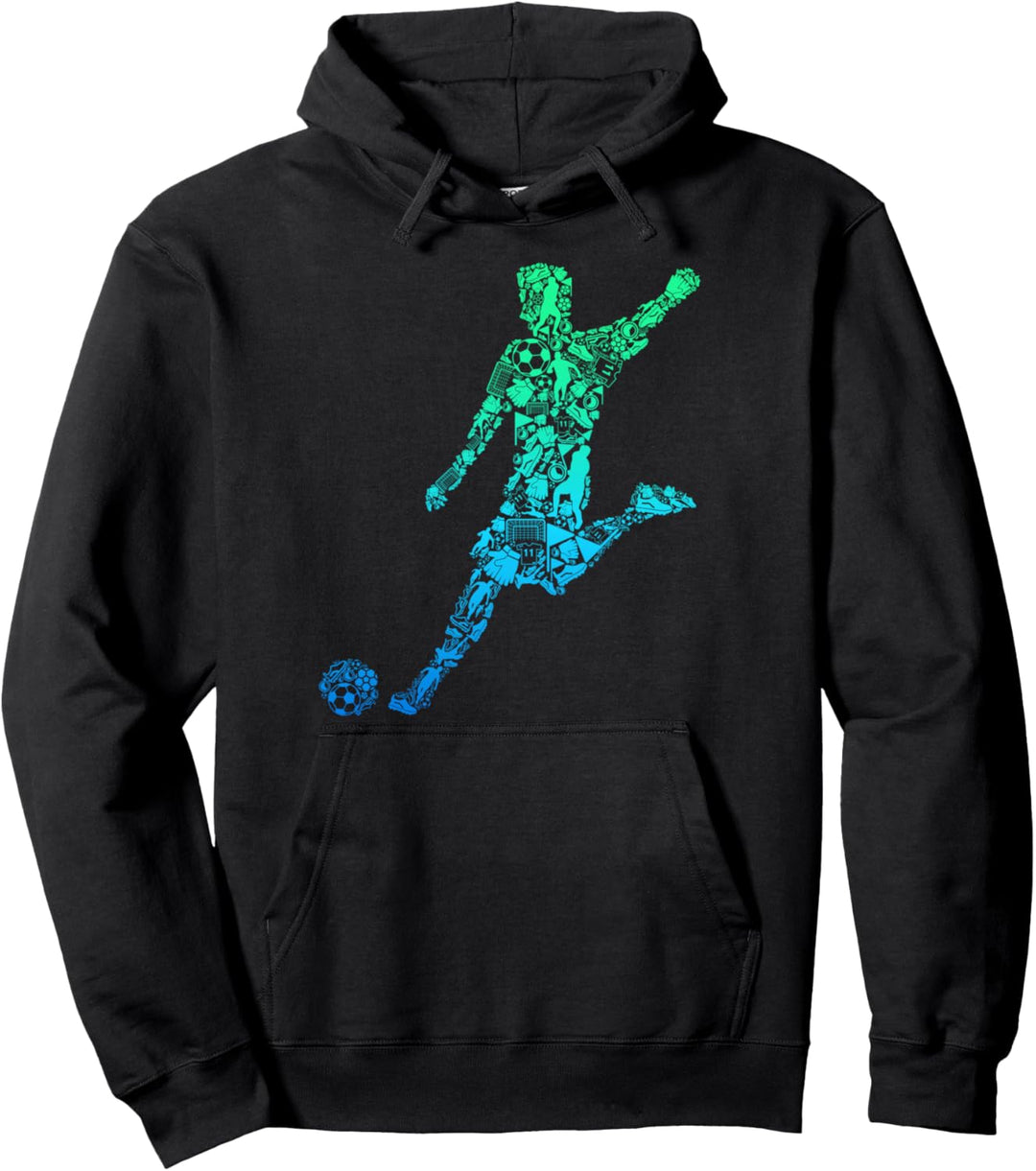 Fussball Fussballer Kinder Jungen Herren Pullover Hoodie