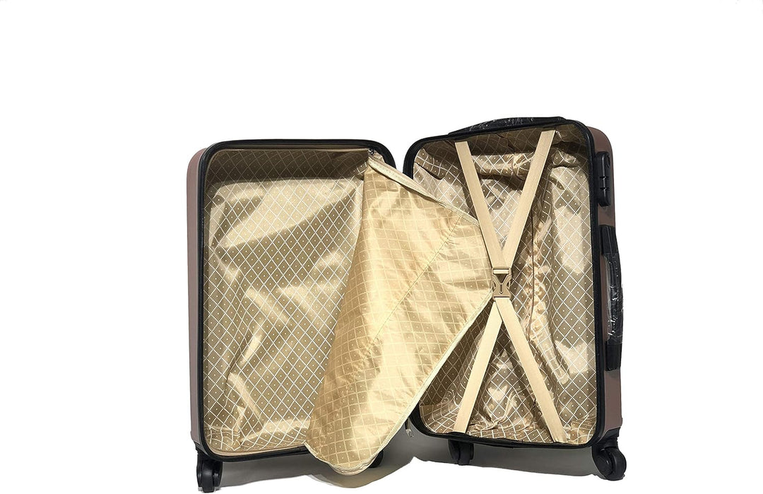 Koffer für mittelgrosse Kabine, gross, mit oder ohne Kosmetiktasche – französische Marke Roségold, 5