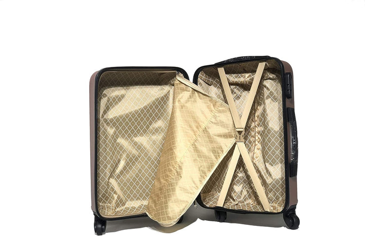 Koffer für mittelgrosse Kabine, gross, mit oder ohne Kosmetiktasche – französische Marke Roségold, 5