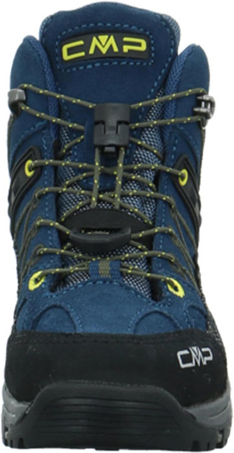 CMP Kids Rigel Mid Trekking Shoes Wp Wanderschuhe 29 EU Blau Gelb Blue Ink Yellow, 32 EU