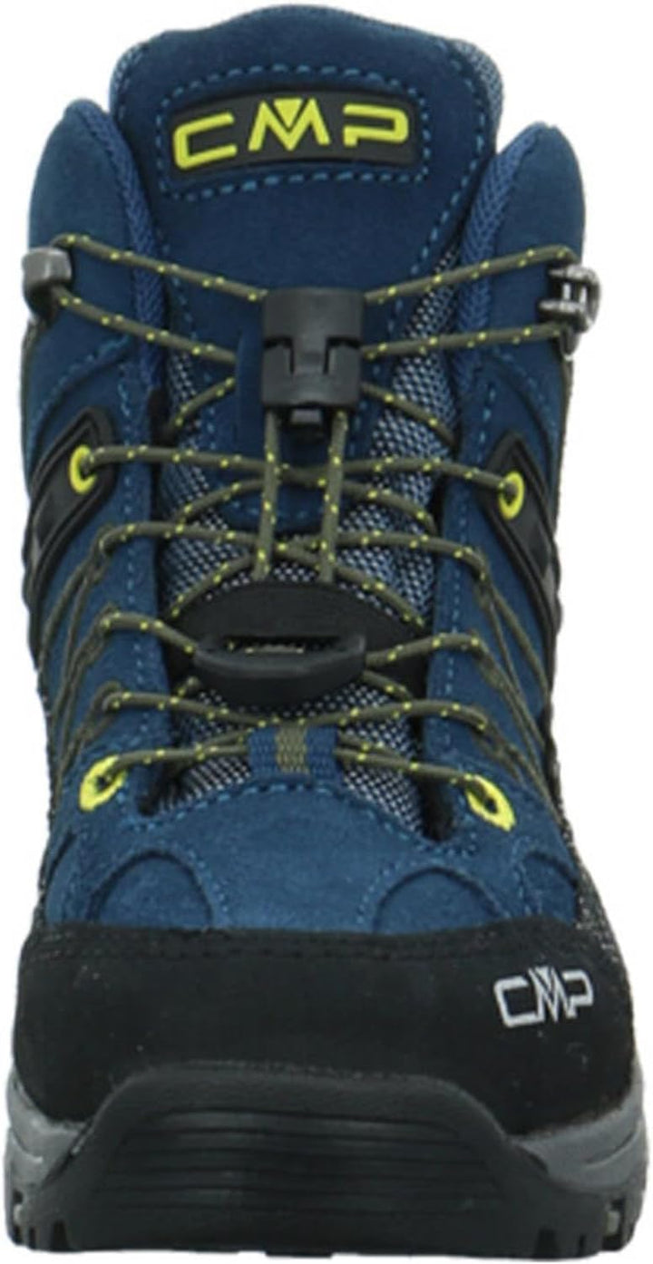 CMP Kids Rigel Mid Trekking Shoes Wp Wanderschuhe 29 EU Blau Gelb Blue Ink Yellow, 32 EU