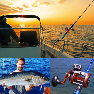 Sougayilang Angelrolle mit Schnurzähler, konventionelle Wasserwaage, Wind-Angelrolle B-Thunder LS II