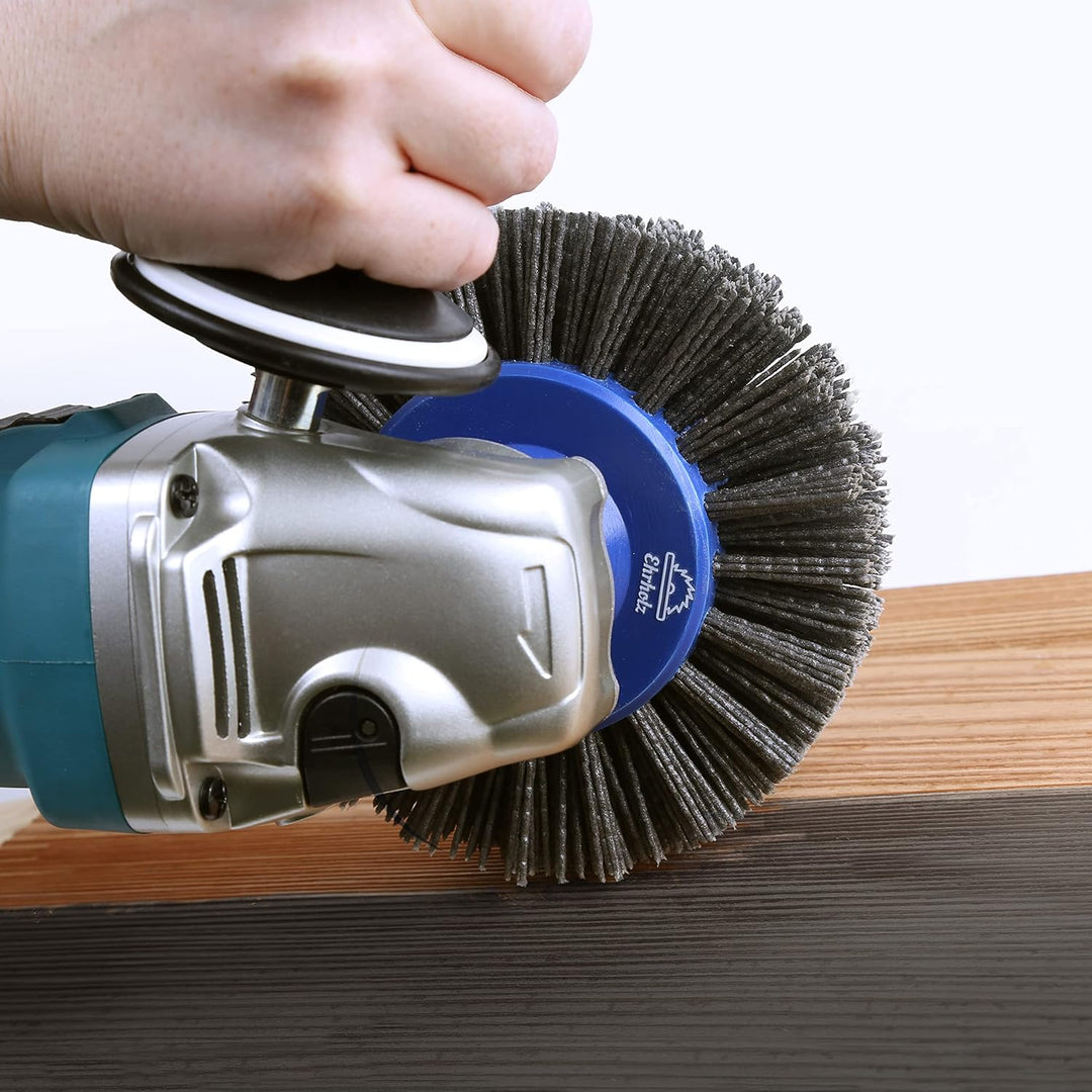 EHRHOLZ® Schleifbürste für Winkelschleifer | 140 mm Durchmesser | Rundbürste | Strukturierbürste | P