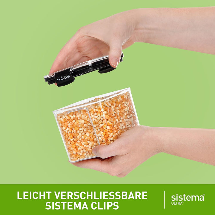 Sistema Ultra Tritan luftdichtes Frischhaltedosen-Set für die Küche und Vorratskammer | 3 Vorratsdos
