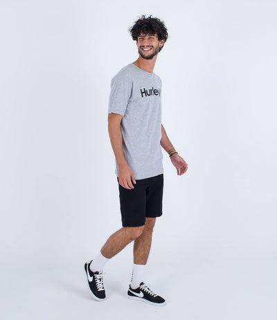 Hurley Herren Evd Wash Core OAO Solid Tee T-Shirt, Dk Grey Htr