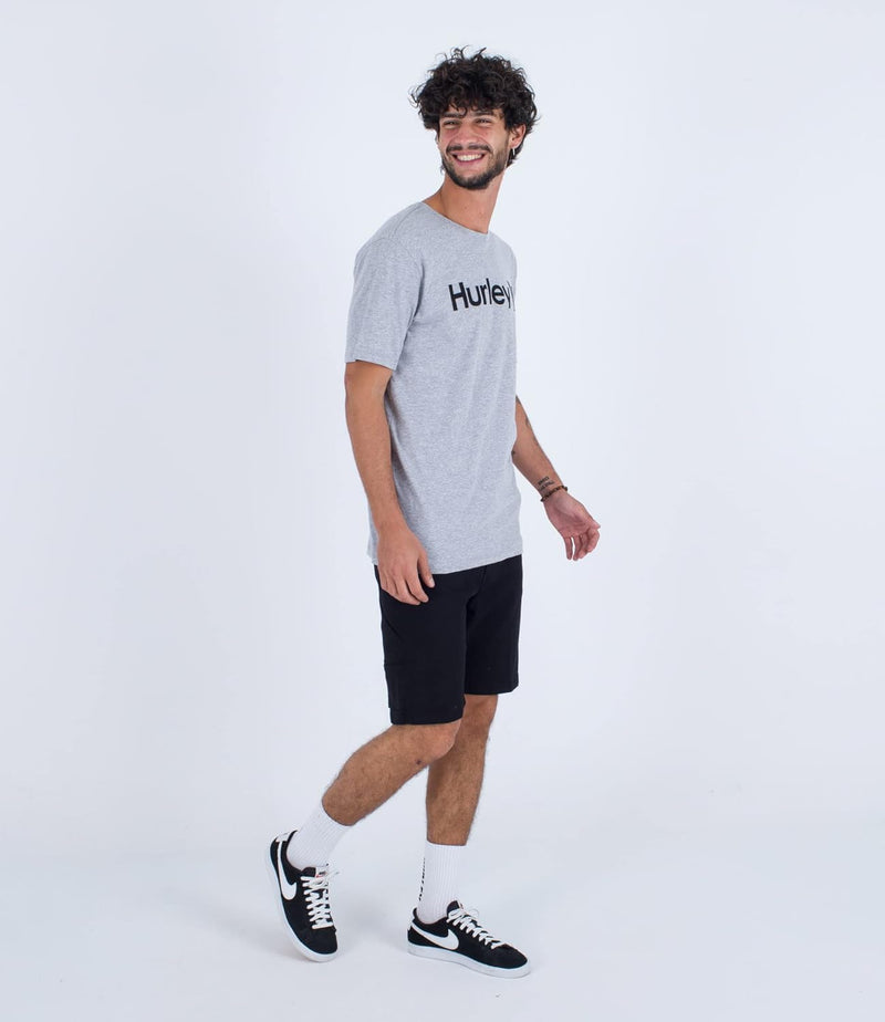 Hurley Herren Evd Wash Core OAO Solid Tee T-Shirt, Dk Grey Htr