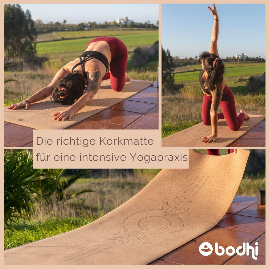 bodhi Yogamatte Kork | 4 mm | 100% Nachhaltig &amp; Ökologisch | Hohe Rutschfestigkeit | Yoga Matte aus