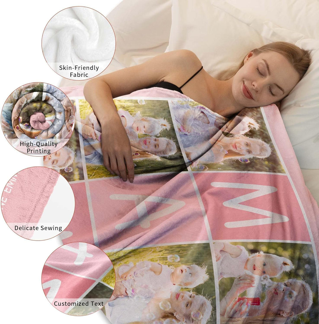 Easycosy personalisierte Decken für Paare Geschenke Benutzerdefinierte Bild, Foto Decke für Freundin