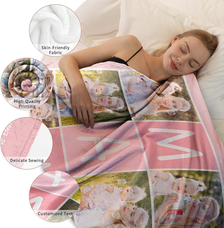 Easycosy personalisierte Decken für Paare Geschenke Benutzerdefinierte Bild, Foto Decke für Freundin