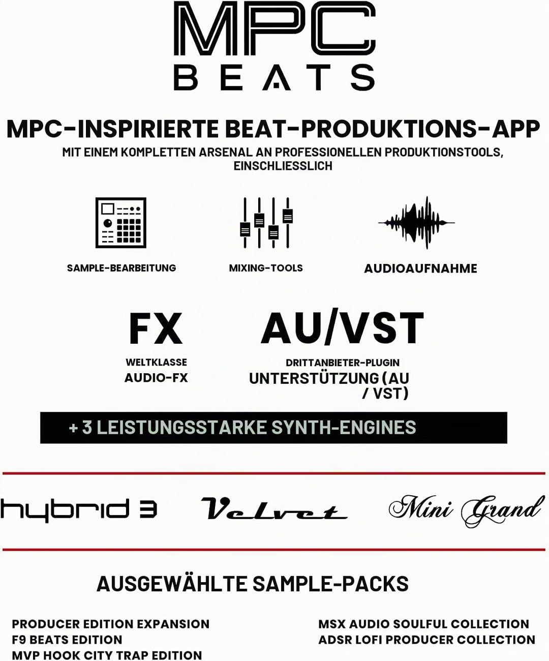 AKAI Professional MPK Mini MK3 Schwartz und M-Audio HDH40 – 25-Tasten USB MIDI Keyboard Controller,