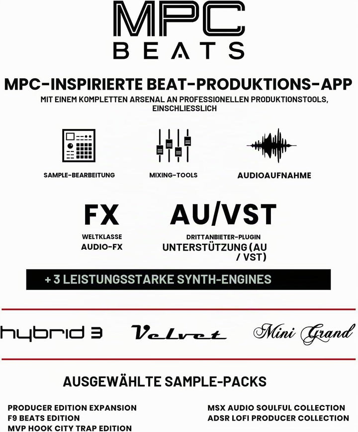 AKAI Professional MPK Mini MK3 Schwartz und M-Audio HDH40 – 25-Tasten USB MIDI Keyboard Controller,