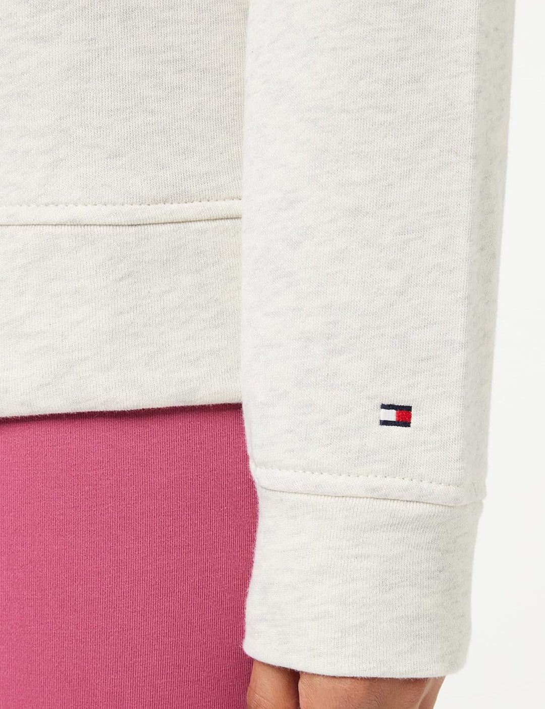 Tommy Hilfiger Damen Pullover-Kapuzenpulli XS Beige (Heathered Oatmilk), XS Beige (Heathered Oatmilk