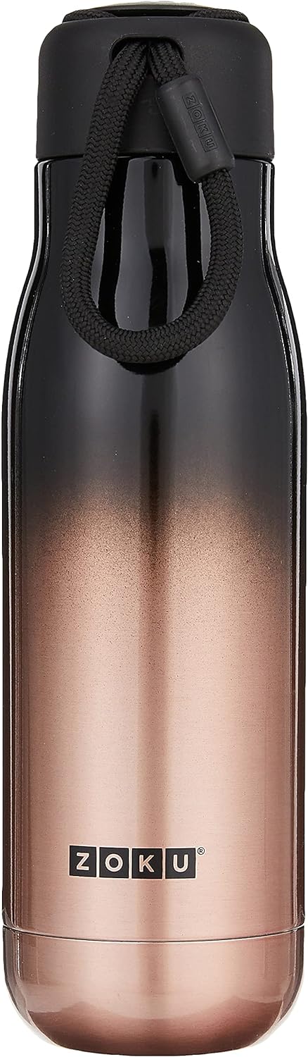 Zoku - Edelstahl Trinkflasche M 500ml Gold Ombre