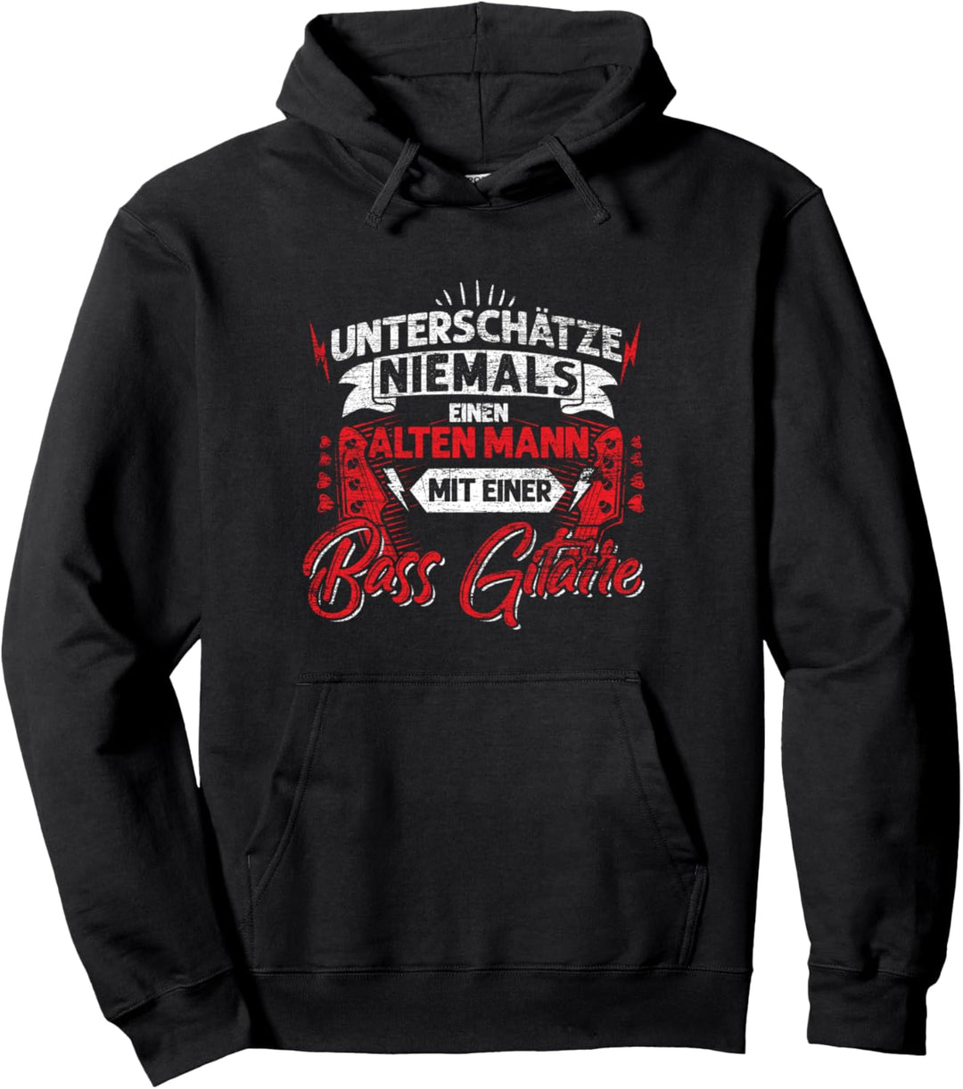 Bassist Geschenk Bass-Gitarrist Papa Vater Bass Gitarre Pullover Hoodie