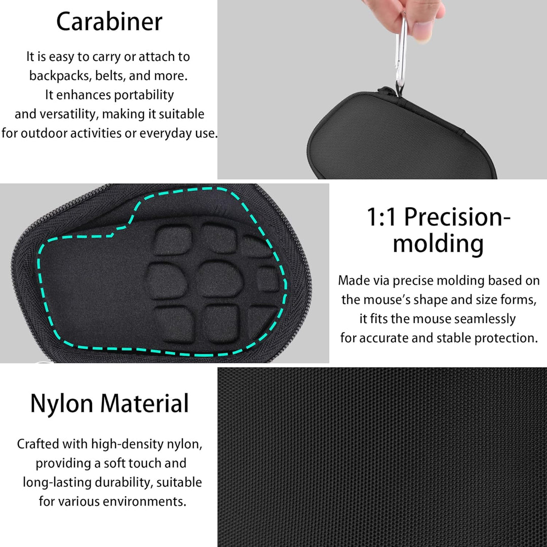 co2CREA Hart Schutz Hülle Etui Tasche für Logitech MX Master 4 /Master 3 /Master 3S Kabellose Maus,(