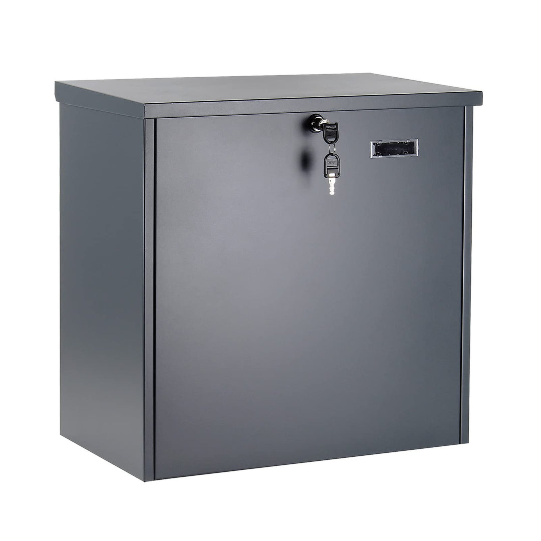 Wiltec Paketkasten grau 508 x 315 x 500 mm, Paketbox Zuhause, Private Paketannahme passend für Paket