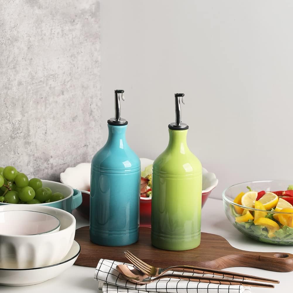 Sweejar Home Porzellan Olivenöl Spender Flasche, Opaque Oil Cruet schützt Öl, um Oxidation zu reduzi