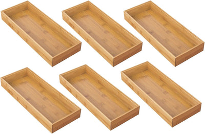 mDesign Aufbewahrungsbox für den Schreibtisch – vielseitige Schubladenbox aus Holz – stapelbarer Sch