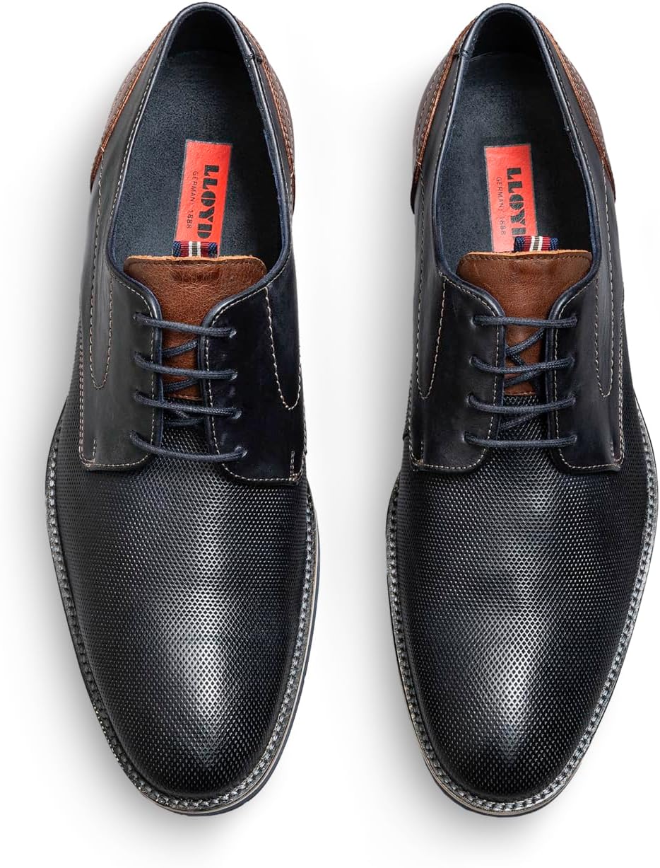 LLOYD Herren Schnürschuhe Harris, Männer Businessschuhe, 40 EU Midnight D Brown