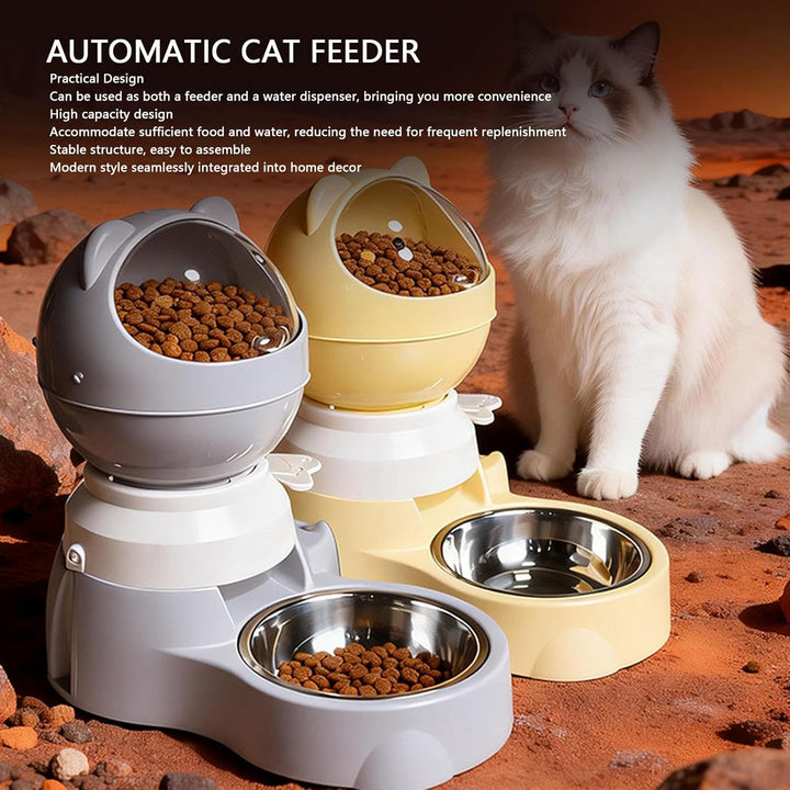 Automatischer Tierfutterspender, Katzenfutterspender, Hundetränke, Stabile Fütterungsfunktion, Hohe