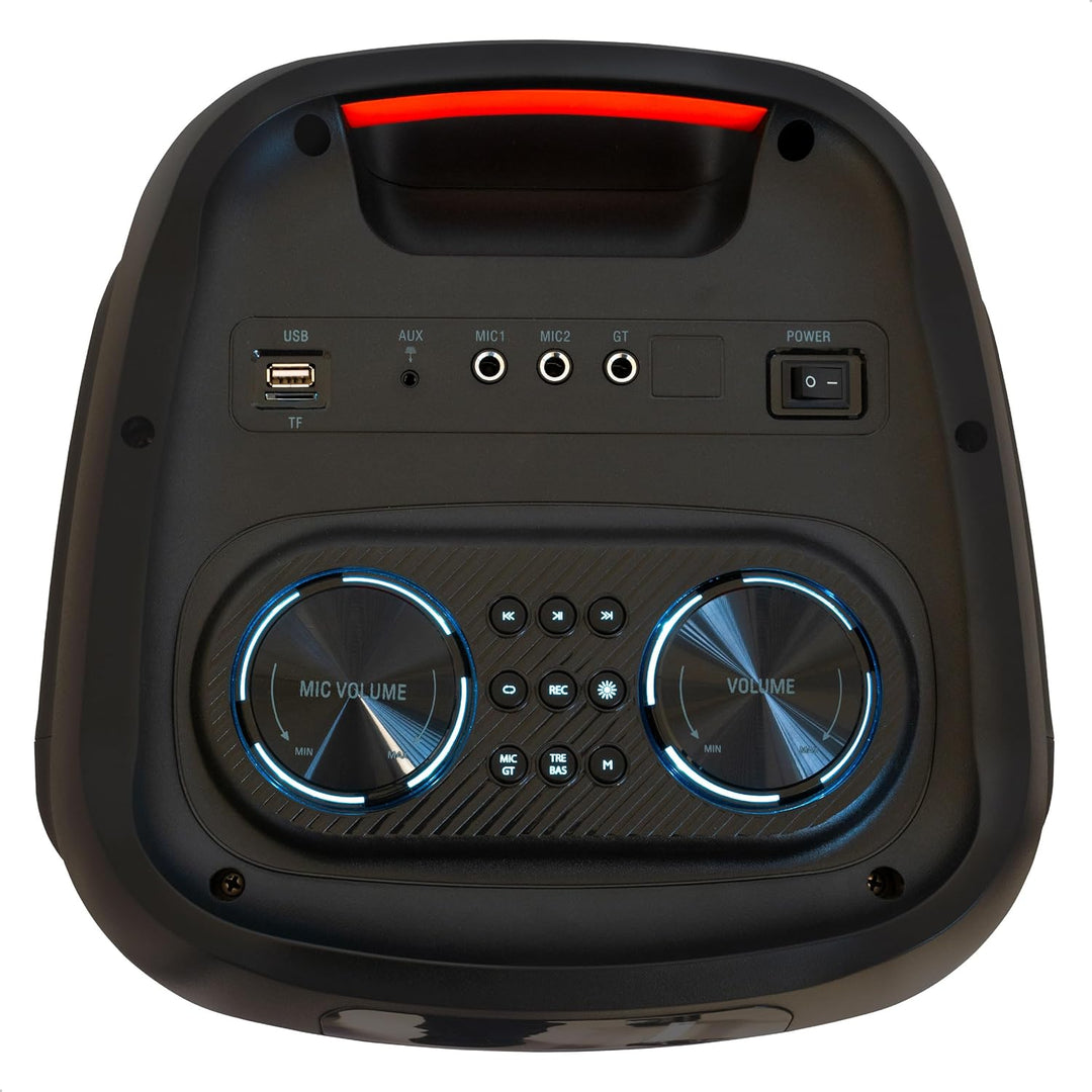 Ibiza - COLUMBA800 - Leistungsstarker 2x8/20cm Akku-Lautsprecher - Bluetooth, Micro-SD, USB, Aux, 2