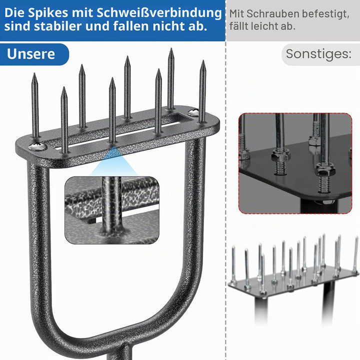 BeneLabel Rasenlüfter Spike, Manuell Rasen Belüfter Gardena Aerifiziergabel Gras Rasenspecht Rasenlo