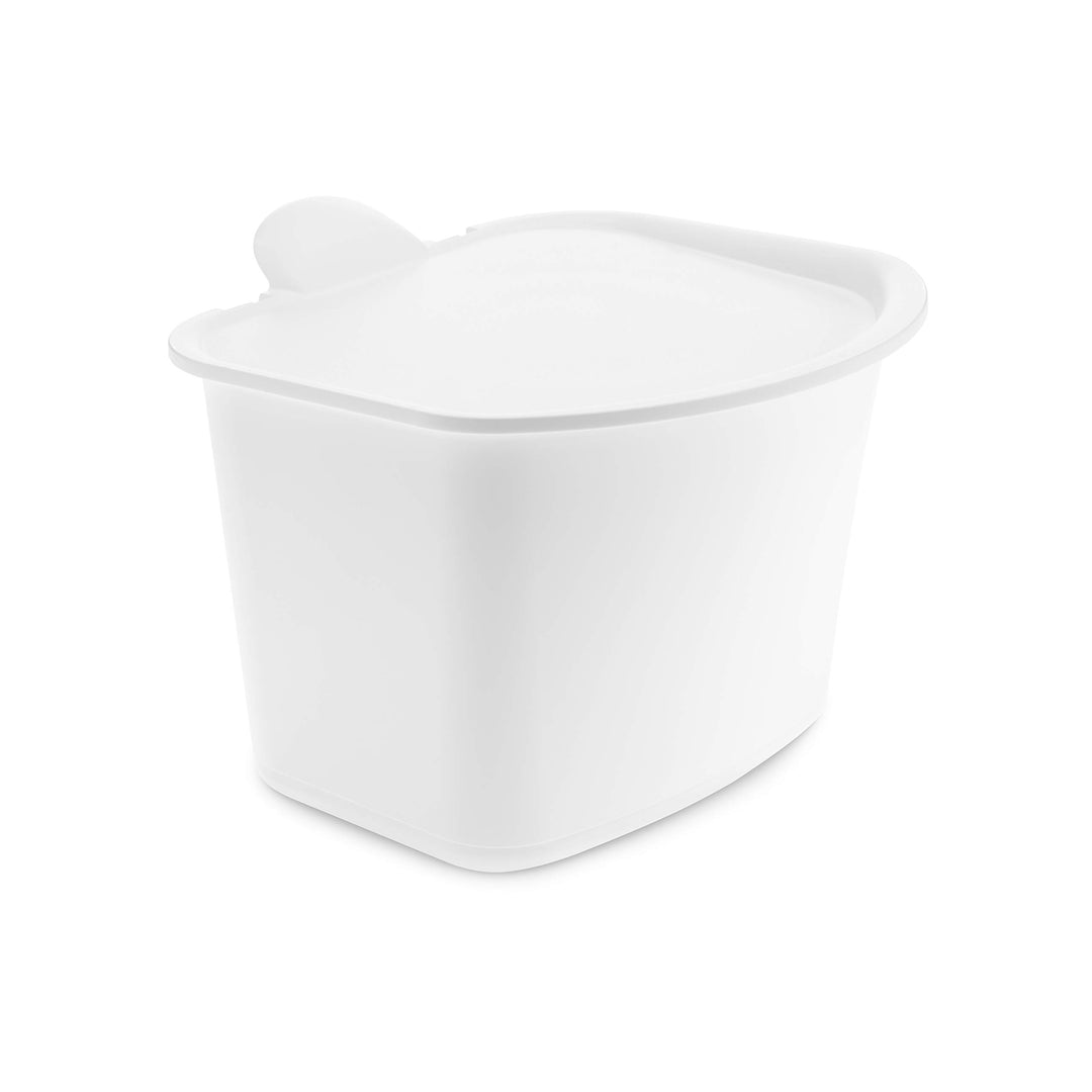 Koziol BIBO ORGANIC Biomülleimer Küche 3L (cotton white), Komposteimer mit Deckel, Bio Mülleimer für