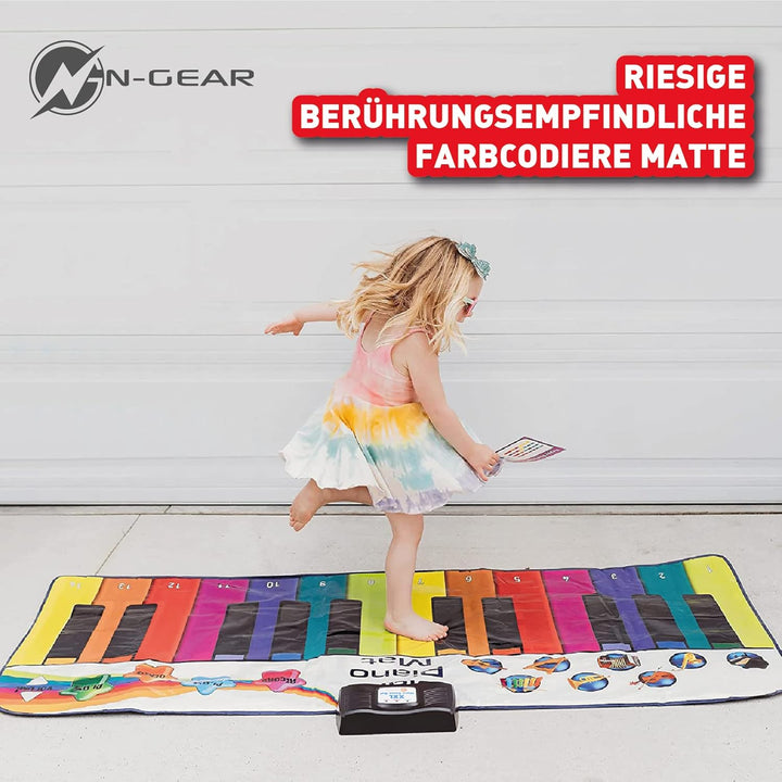 N-Gear Riesen Klaviermatte XXL : Tanzmatte Musikmatte Kids Piano und Musikbox Kinder in einem - Jung