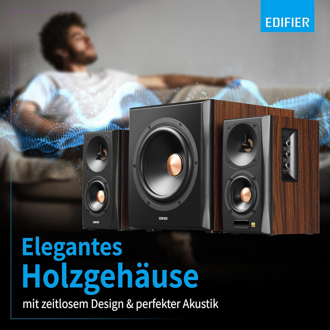 Edifier S360DB 2.1 Regellautsprecher und Subwoofer Lautsprechersystem Bluetooth V5.1 aptX kabelloser