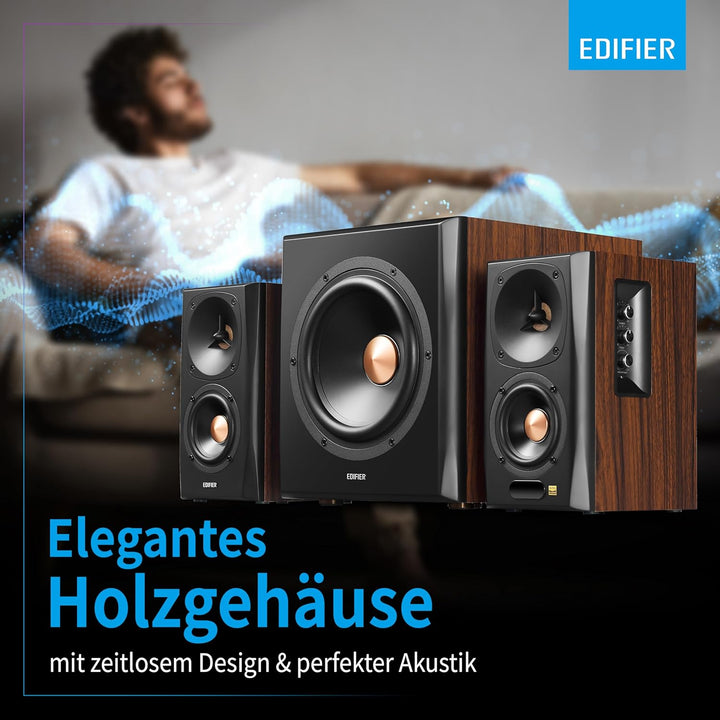Edifier S360DB 2.1 Regellautsprecher und Subwoofer Lautsprechersystem Bluetooth V5.1 aptX kabelloser