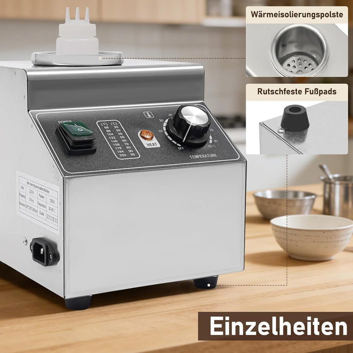 100W 220V Edelstahl Elektrischer Sossenwärmer Elektrisch Saucenwärmer Jam Heat Preservation Machine