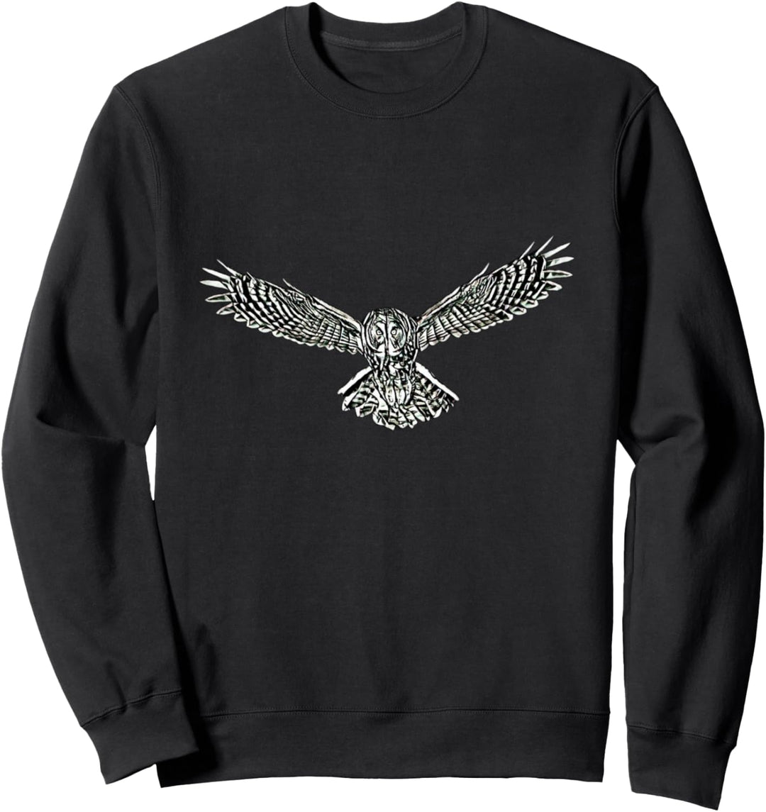 Eule Motiv Raubvogel Vögel Tiere Krallen Schnabel Eulen Sweatshirt