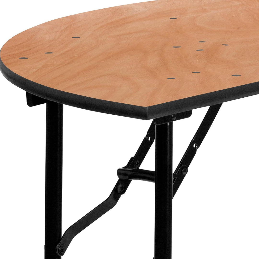 Flash Furniture Furman 1,2 m Halbrunder Allanlass-Holz-Klapptisch Event-Tisch, faltbar, tragbar, hal