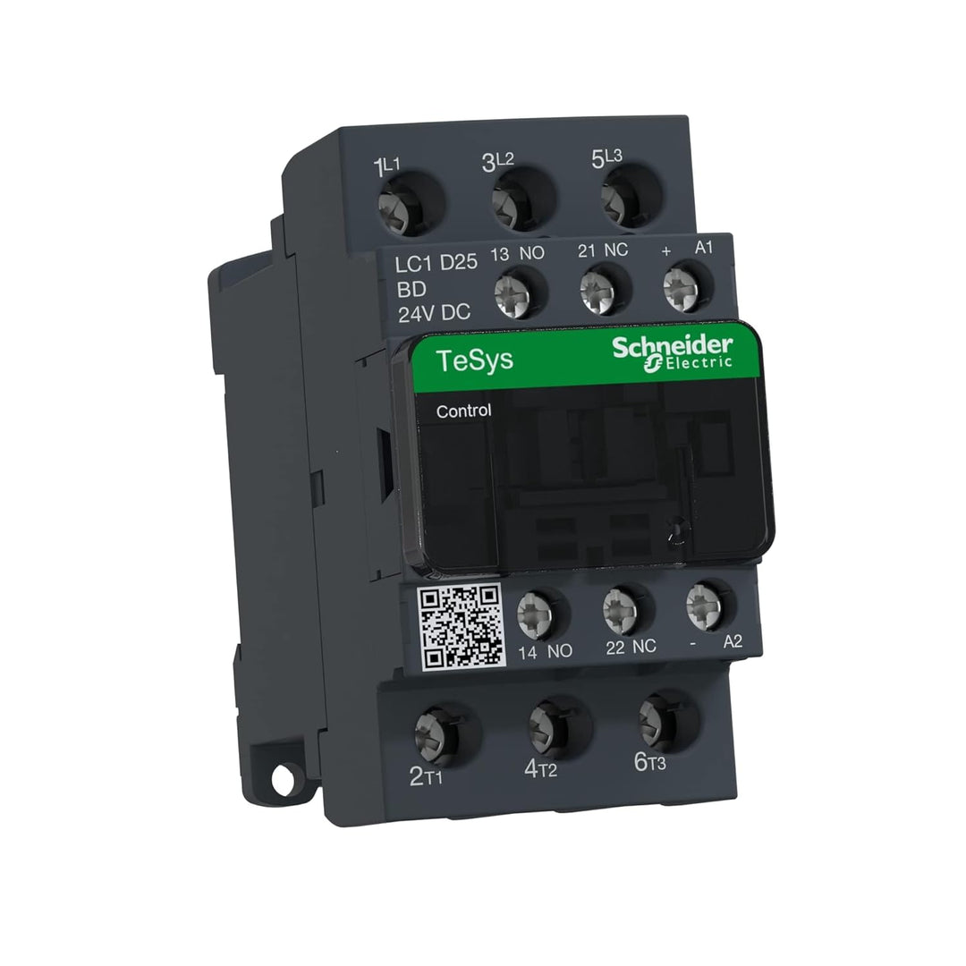 Schneider Electric - Leistungsschütz LC1D 3p, +1S+1Ö, 11 kW, 25 A, 400 V AC3, Spule 24 V DC, LC1D25B