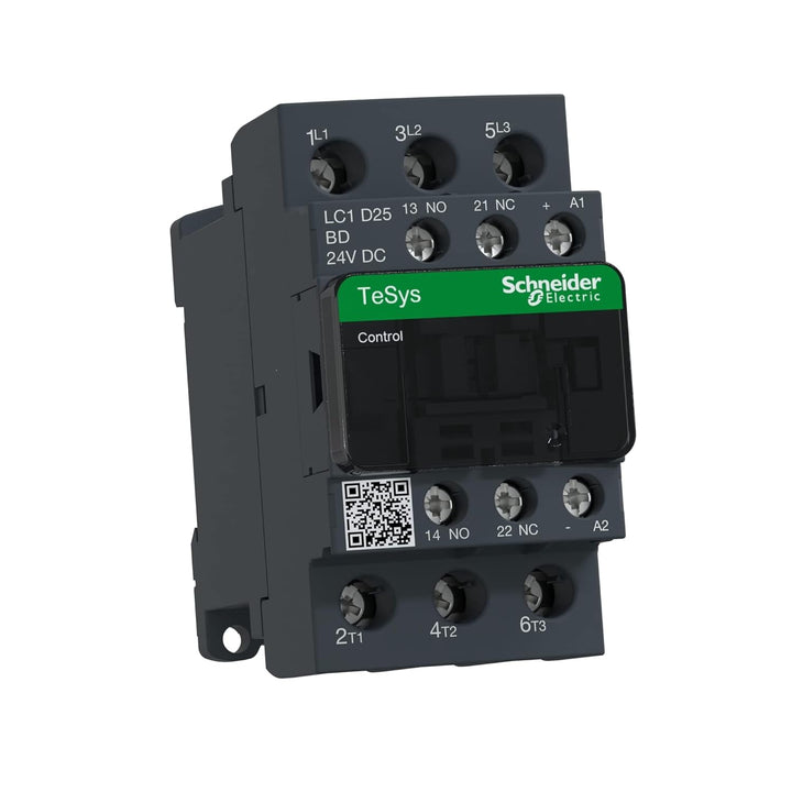 Schneider Electric - Leistungsschütz LC1D 3p, +1S+1Ö, 11 kW, 25 A, 400 V AC3, Spule 24 V DC, LC1D25B