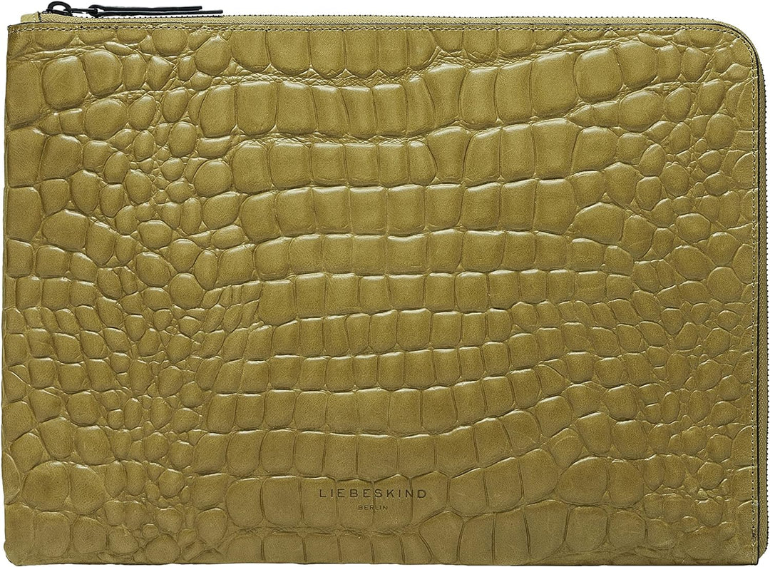 Liebeskind Damen Pb Croco Laptop/Tablet Case Matcha, Matcha