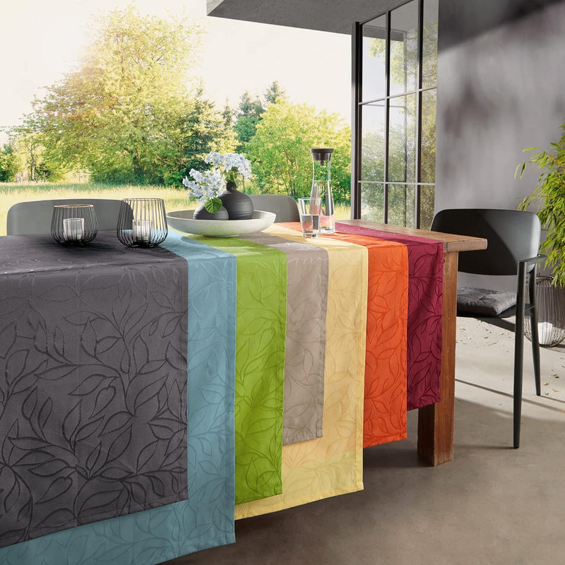 Erwin Müller Outdoor-Tischdecke"Terrassa" abwaschbar burgund Grösse oval: 140x190 cm