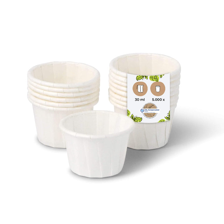 BIOZOYG 5000 St. kleine Schälchen für Dips, Saucen, Fingerfood, Marmelade I Mini Portionsbecher 30 m