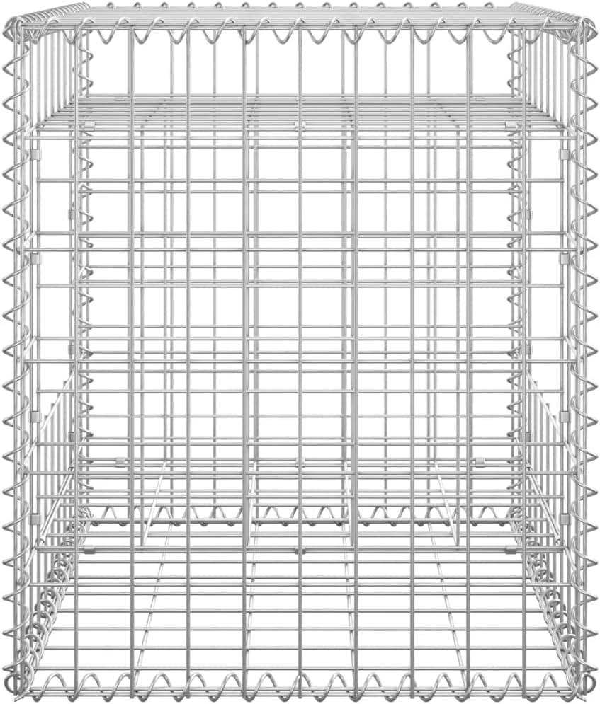 WIFESE 2 Stück Gabionensäulen 50x50x60 cm Steinkorb Gabione Gabionenkorb Pflanzkasten Gabionen Hochb