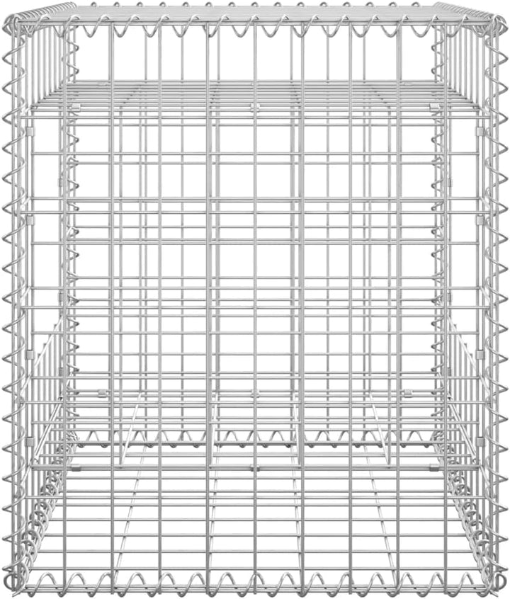 WIFESE 2 Stück Gabionensäulen 50x50x60 cm Steinkorb Gabione Gabionenkorb Pflanzkasten Gabionen Hochb